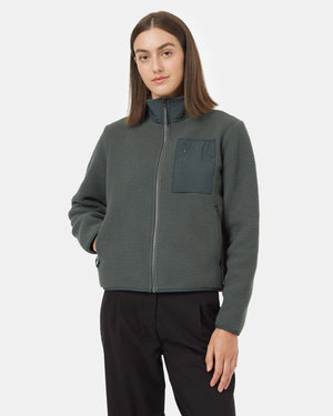 Green-Green-Women_s-Fleece-Sherpa-Zip-Up