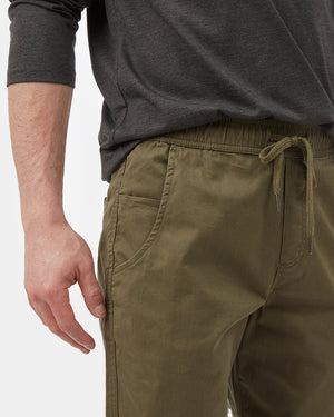 Green Men's Twill Joggers