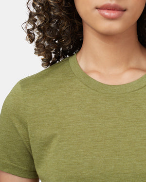 Green Recycled Polyester Crew Neck T-Shirt 