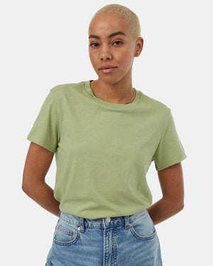 Green-Recycled-Polyester-Crew-Neck-T-Shirt