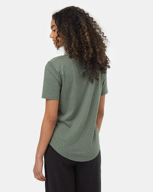 Green-V-Neck-Short-Sleeve-T-Shirt