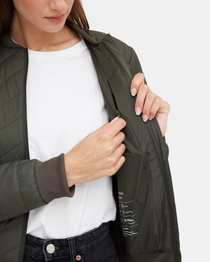 Green  Women's Insulated Bomber Jacket