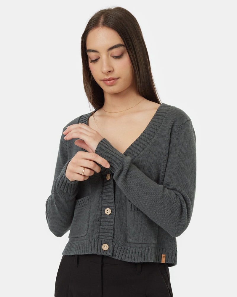 Green-Women_s-KnitButton-Cardigan-Sweater