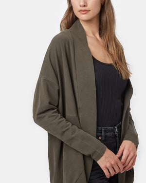 Green Women's Organic Cotton Cardigan