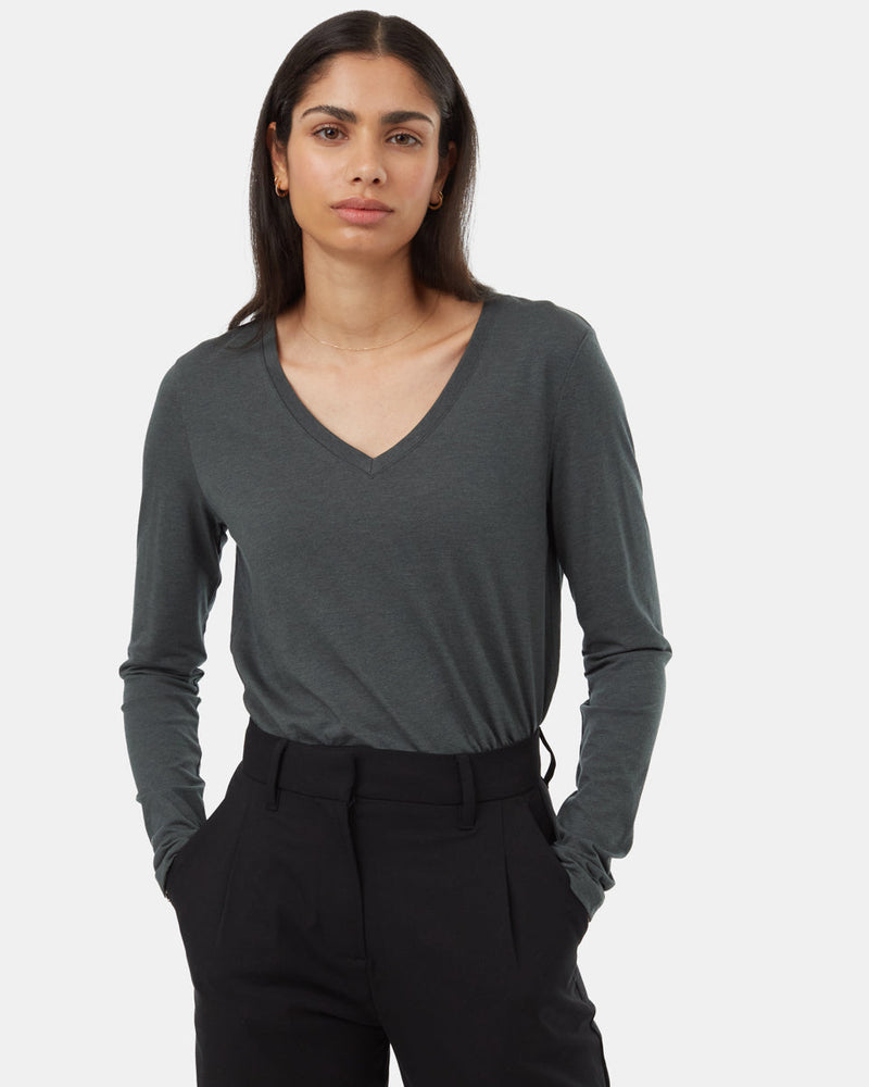 Green-Women_s-Recycled-V-Neck-Long-Sleeve-Top