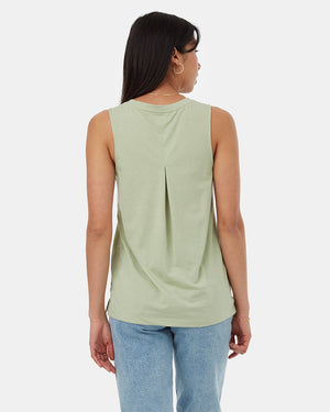 Green-Womens-Recycled-V-Neck-Tank-Top