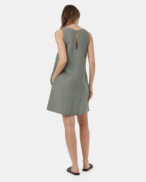 Green-Womens-TreeLinen-A-Line-Dress