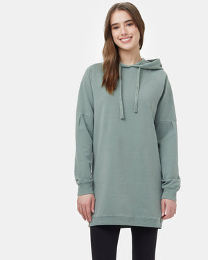 Green Fleece Pullover Dress