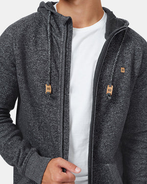 Black Men's Eco-Friendly Zip-Up Hoodie