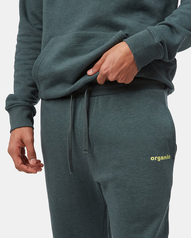 Green Men's Organic Cotton Graphic Sweatpants