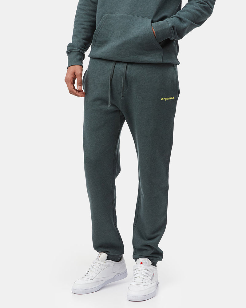 Green Men's Organic Cotton Graphic Sweatpants