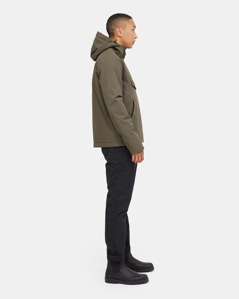 Green Men's Pullover Anorak Rain Jacket