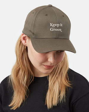 Green Organic Cotton Snapback Hat