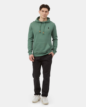 Green Organic Fleece Pullover Hoodie