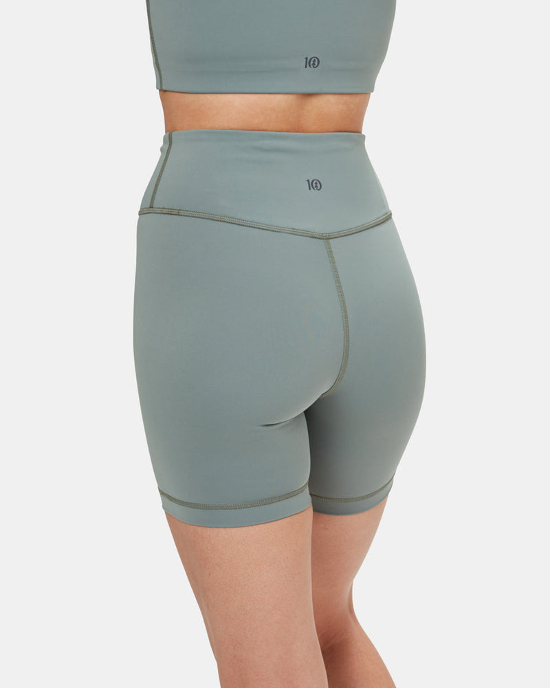 Green Women's High-Rise Biker Shorts