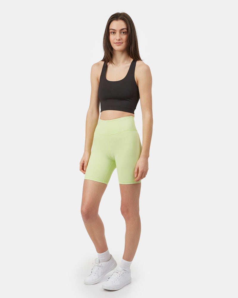 Green Women's High-Rise Biker Shorts