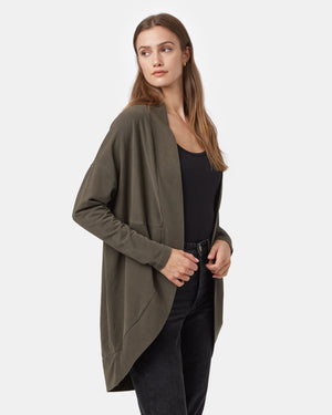 Green Women's Organic Cotton Cardigan