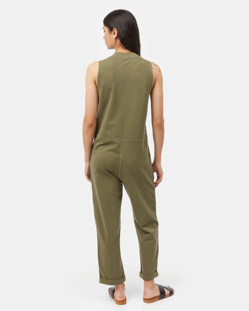 Green Women's Organic Cotton V-Neck Romper