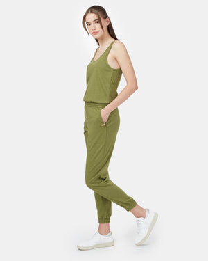 Green Women's Recycled Tank Jumpsuit