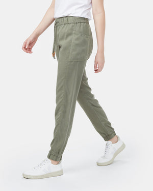 Green Women's Tencel Lightweight Trouser