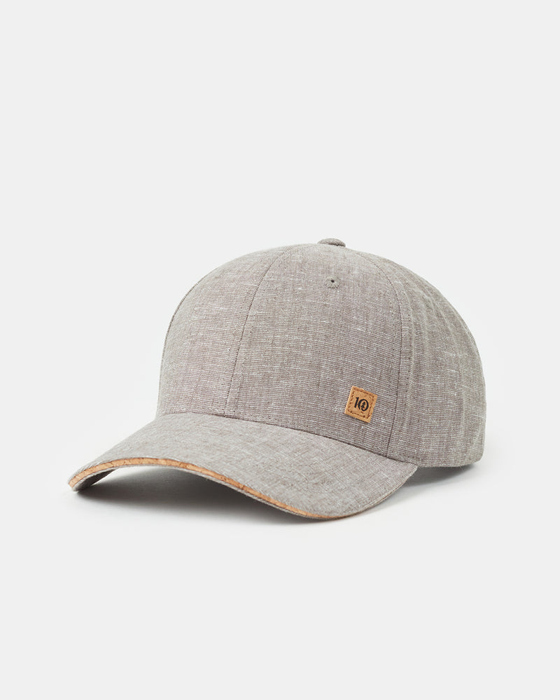 Grey-Adjustable-Cork-Baseball-Cap