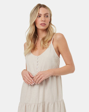 Grey-Womens-Hemp-Tiered-Cami-Dress