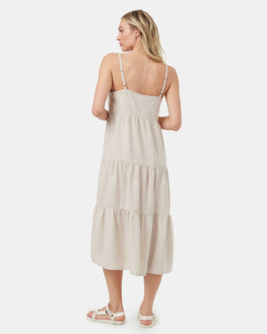 Grey-Womens-Hemp-Tiered-Cami-Dress