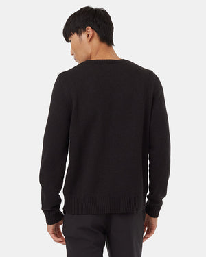 Mens_Black_Crewneck_Pocket_Sweater