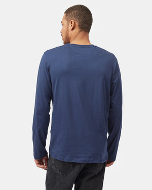 Mens cotton longsleeve blue