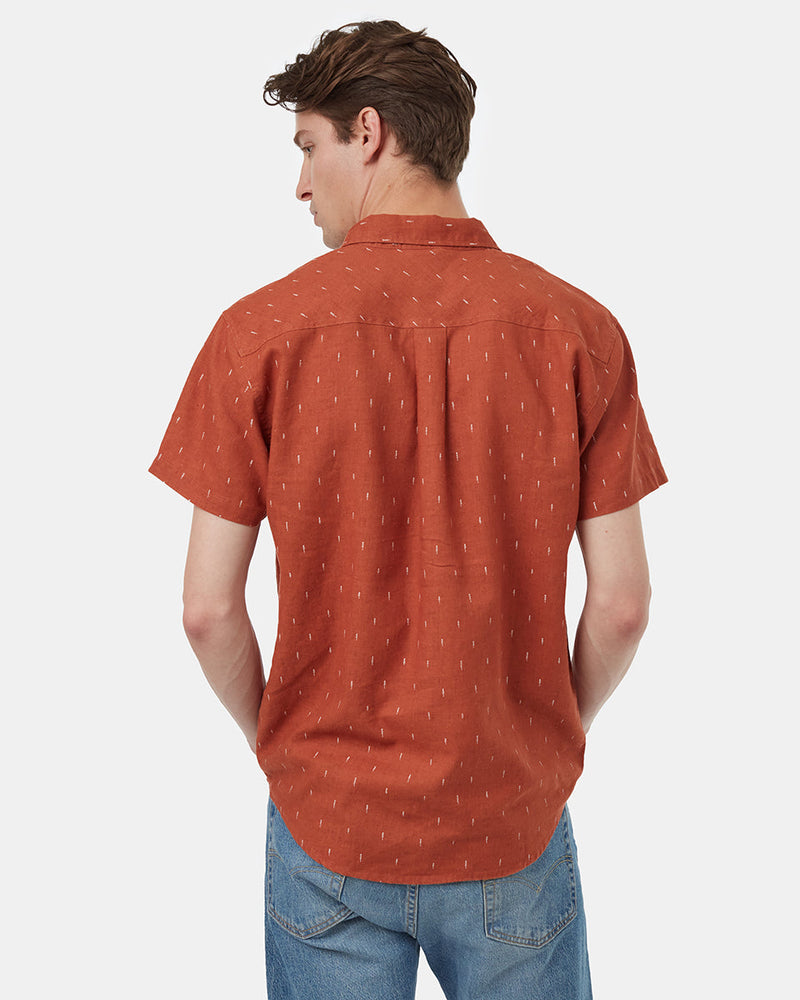 Orange-Hemp-Button-Up-Shortsleeve-Shirt