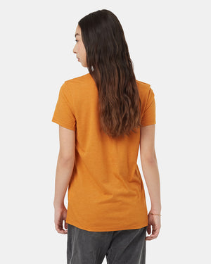 Orange-Recycled-Polyester-Crew-Neck-T-Shirt