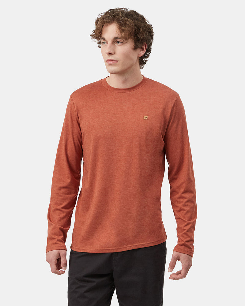 Orange Men's Long Sleeve Crew Neck Sweatshirt