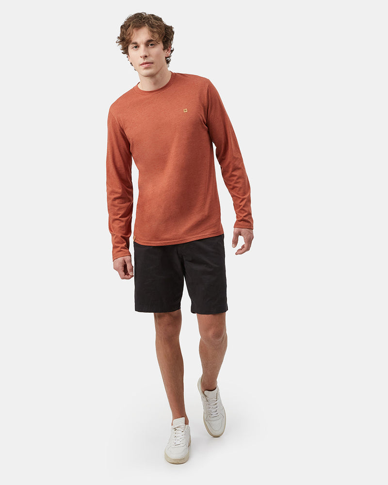 Orange Men's Long Sleeve Crew Neck Sweatshirt