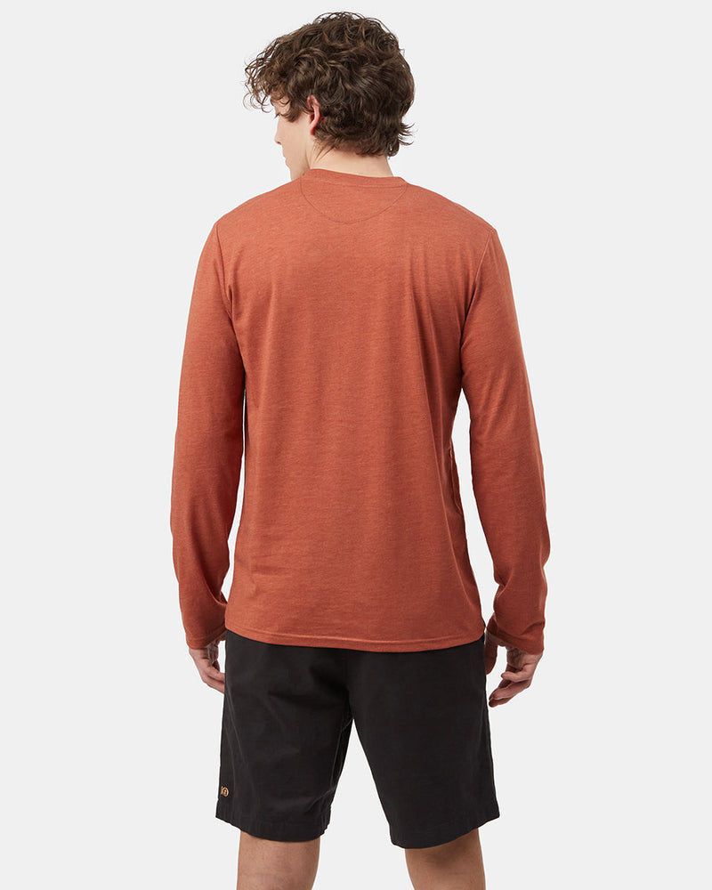 Orange Men's Long Sleeve Crew Neck Sweatshirt