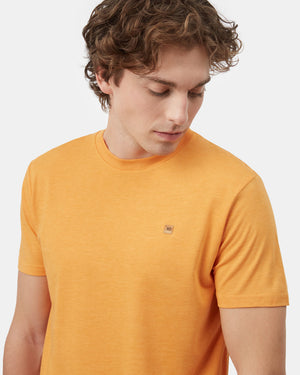 Orange Recycled Polyester Crew Neck Tee