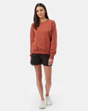 Orange Women's Fleece Long Sleeve Sweatshirt