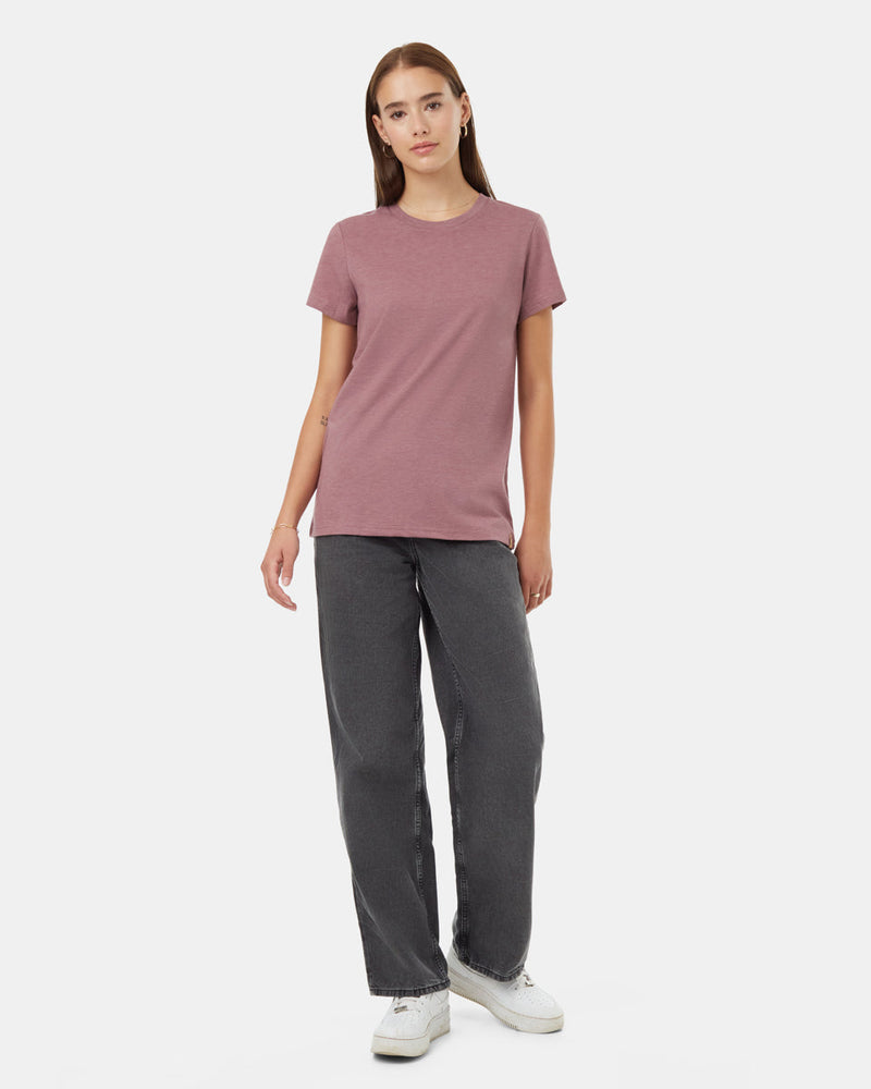 Purple-Recycled-Polyester-Crew-Neck-T-Shirt