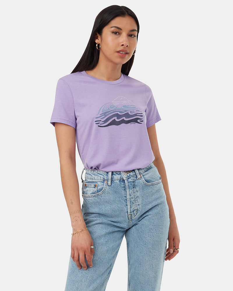 Purple-Recycled-Polyester-Graphic-T-Shirt