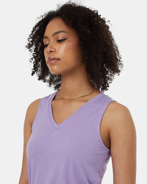 Purple-Womens-Recycled-V-Neck-Tank-Top