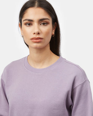 Purple Women's Fleece Long Sleeve Sweatshirt