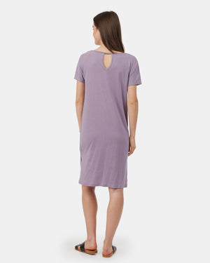 Purple Women's Long T-Shirt Dress