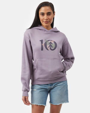 Purple Women's Tropical Graphic Pullover