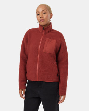 Red-Women_s-Fleece-Sherpa-Zip-Up