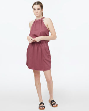 Red Womens Halterneck Summer Dress