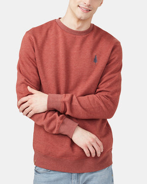 Red Men's Long Sleeve Crew Neck Sweatshirt