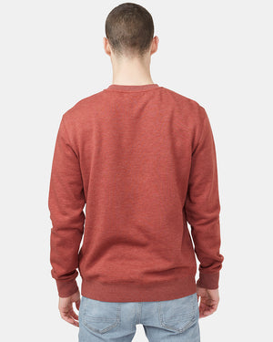 Red Men's Long Sleeve Crew Neck Sweatshirt