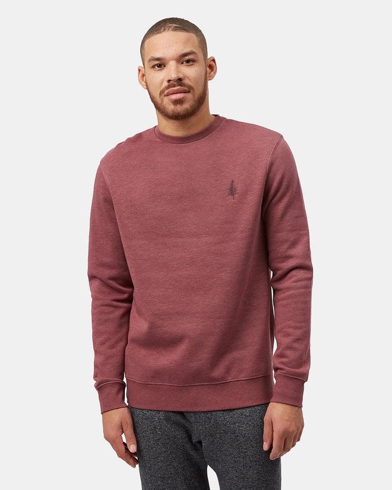 Red Men's Long Sleeve Crew Neck Sweatshirt
