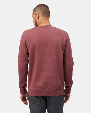 Red Men's Long Sleeve Crew Neck Sweatshirt