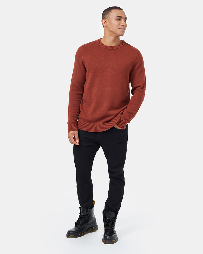 Red Men's Organic Cotton Knit Jumper