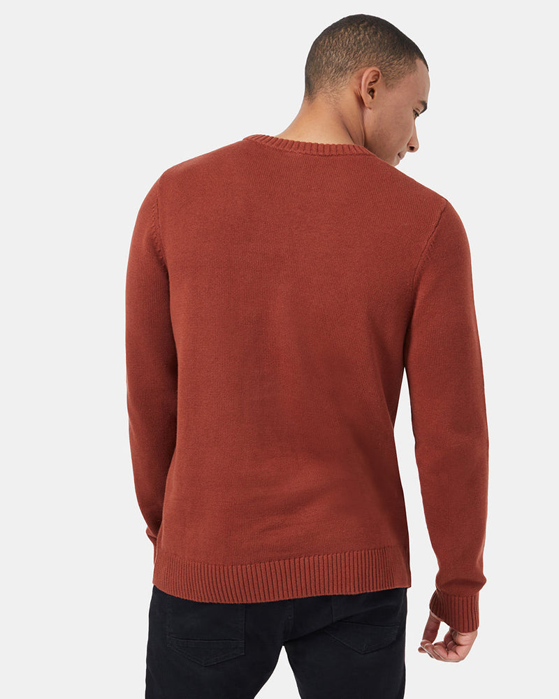 Red Men's Organic Cotton Knit Jumper